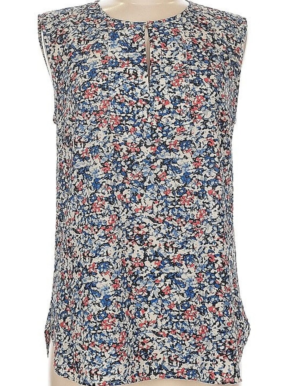 J Crew Floral Sleeveless Top - Blue and Red